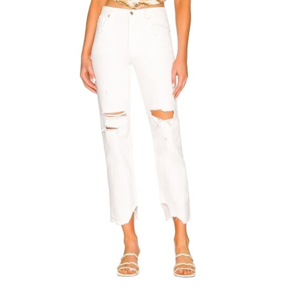 Free People We The Free‎ 28 Tapered Baggy Buttonfly Boyfriend Distressed Jeans